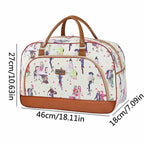Elegant women's leather duffle bag