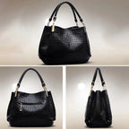 Large capacity leather tote bag