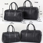 Business leather weekender duffle bag