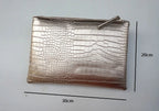 Textured leather clutch