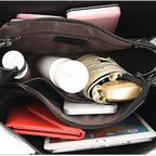 Vintage-inspired leather handbag