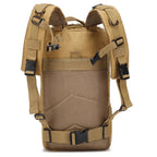 Beige camo army-style tactical backpack