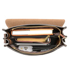 Sleek leather crossbody bag
