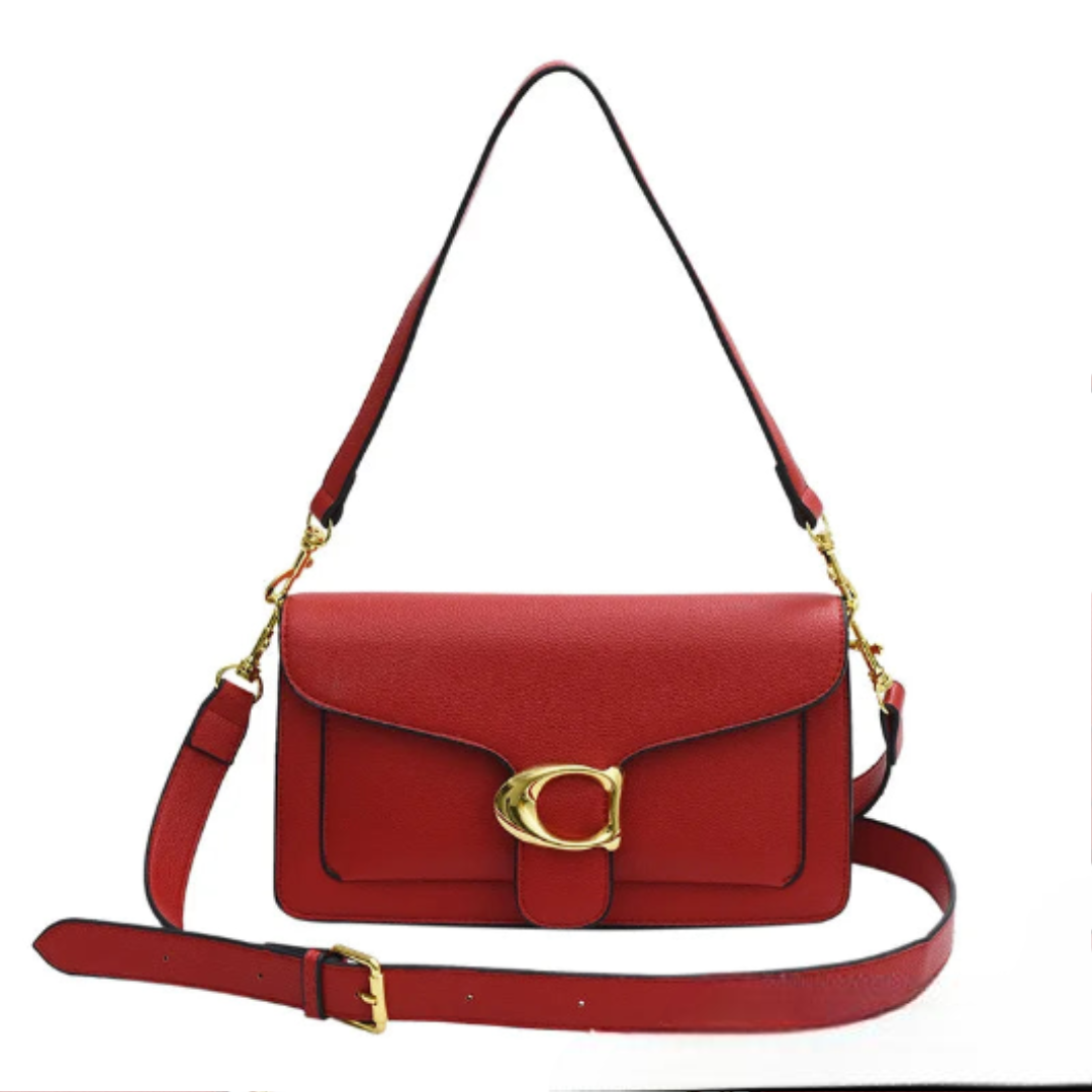 Designer inspired leather crossbody bag