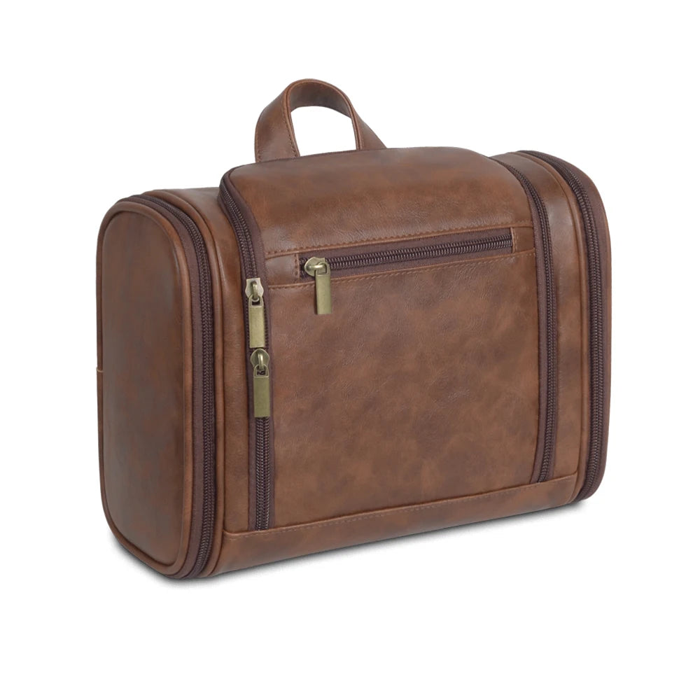 Leather dopp kit for men