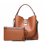 Medium leather tote handbag