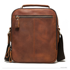 Compact leather crossbody satchel