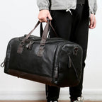 Convertible leather duffle bag