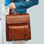 Leather satchel backpack