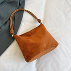 Casual suede shoulder bag for city walks