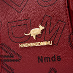 Designer-style leather backpack