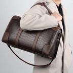Unisex leather duffle bag
