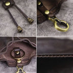 Vintage leather belt pouch