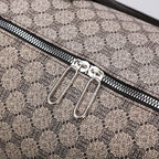 Textured leather travel duffle bag