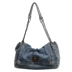 Large capacity denim handbag