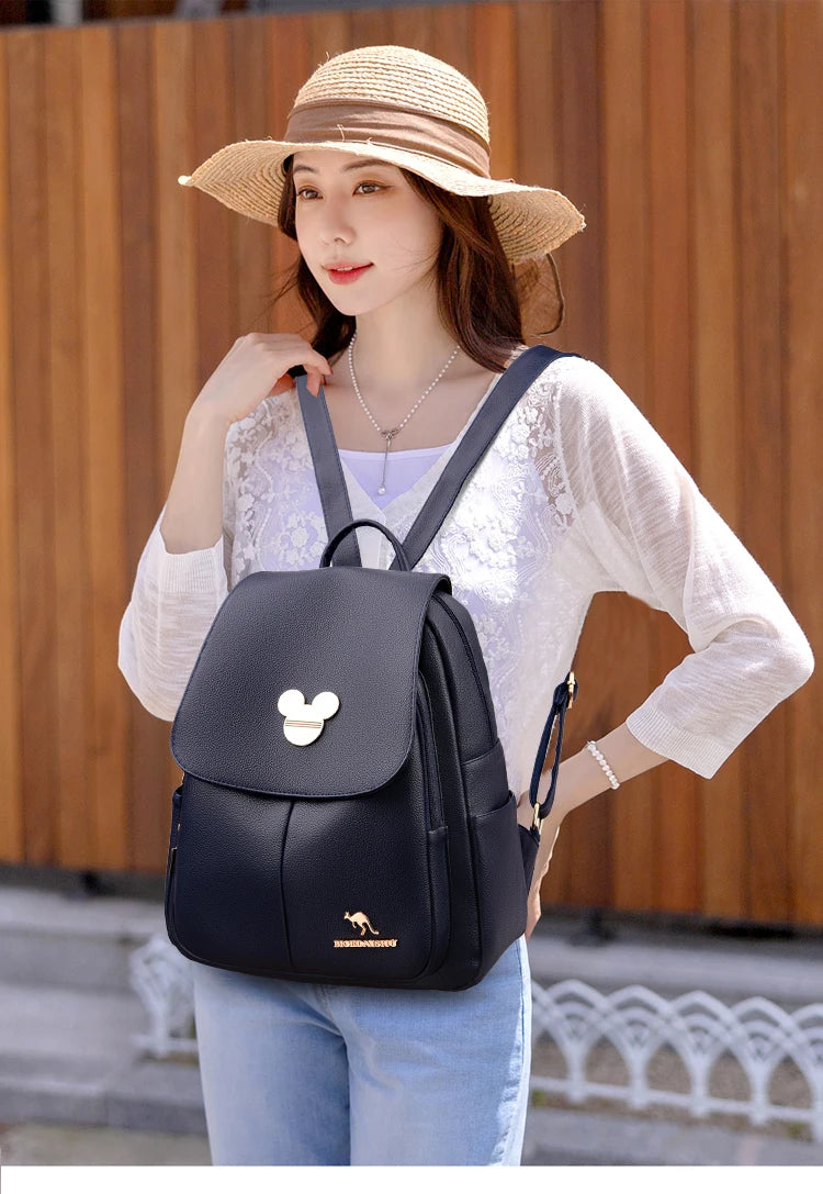 Backpack purse in leather