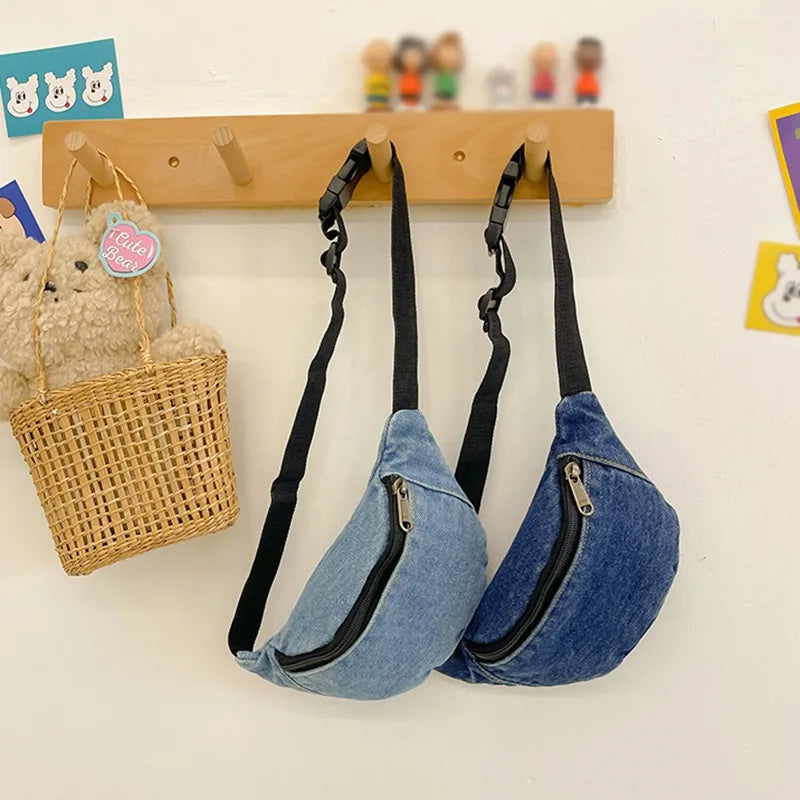 Children denim bum bag