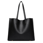 Casual leather tote bag for women