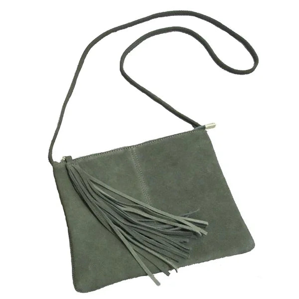 Colorful suede purse