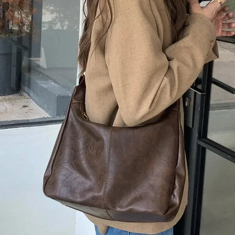 Large leather hobo bag