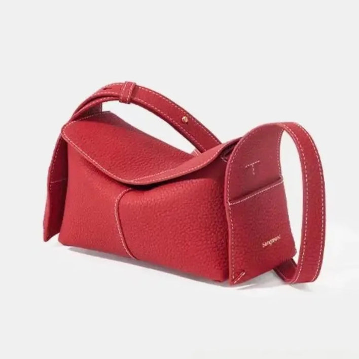 Trendy leather shoulder bag