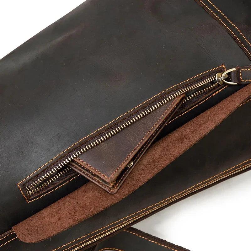 Full leather rucksack backpack