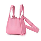 Square leather shoulder bag