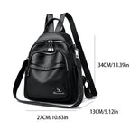 Convertible leather backpack for women