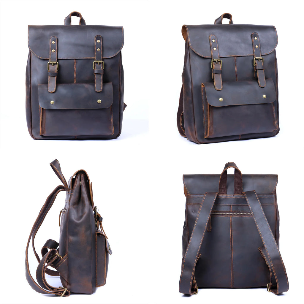 Stylish leather rucksack