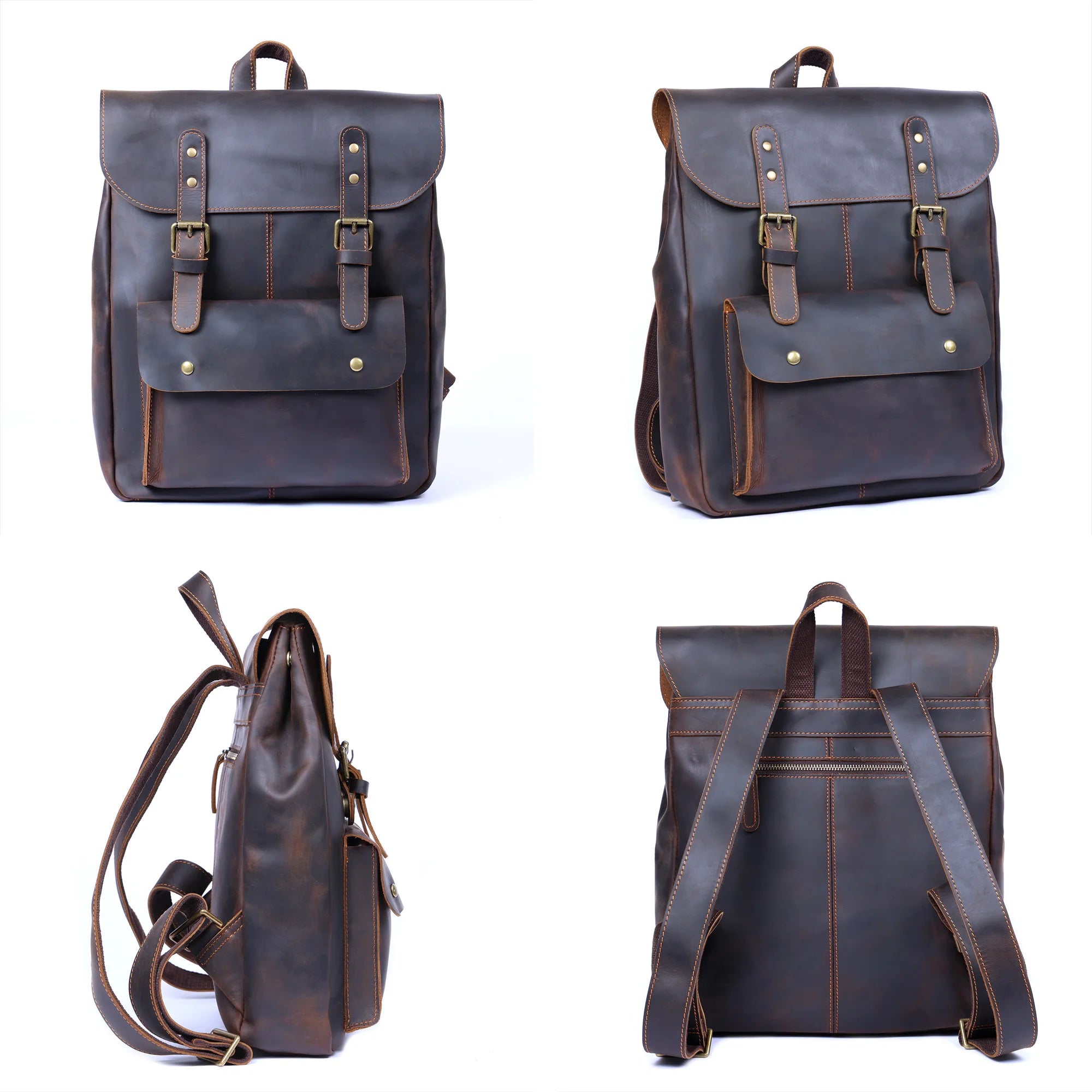 Stylish leather rucksack