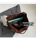 Shoulder suede tote bag