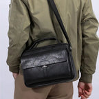 Large leather crossbody bag for women
