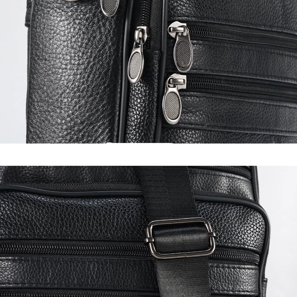 Premium leather sling crossbody bag