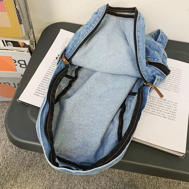 Denim fashion backpack