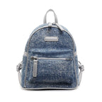Women's small denim backpack