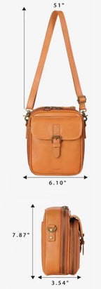 Structured small leather crossbody bag