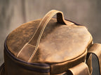 Leather rucksack for men