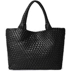 Trendy leather tote bag