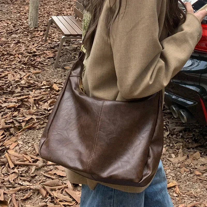 Large leather hobo bag