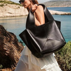 Large suede shopper handbag