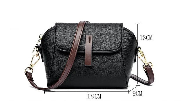 Practical leather crossbody bag