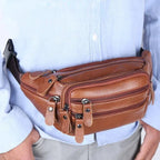 Wraparound leather bum bag