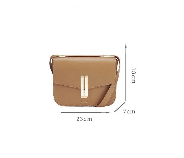 Small structured leather crossbody bag