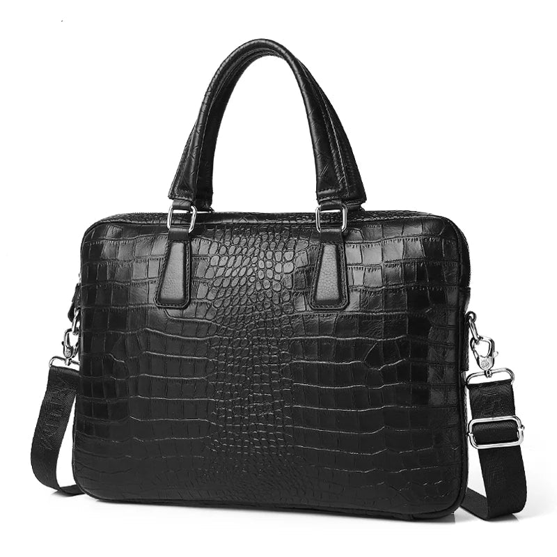 Women's leather laptop tote bag