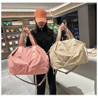 Corduroy sports gym bag with shoe pocket