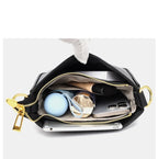 Functional leather crossbody bag