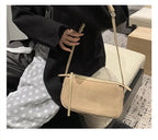 Suede shoulder purse
