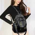 Modern leather backpack for women