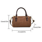 High-end suede purse with structured body