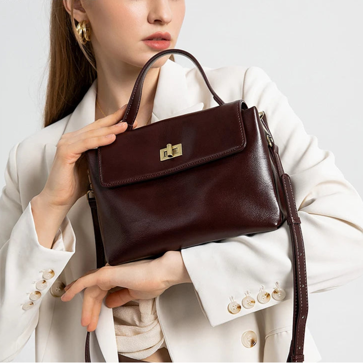 Chic leather crossbody bag for women